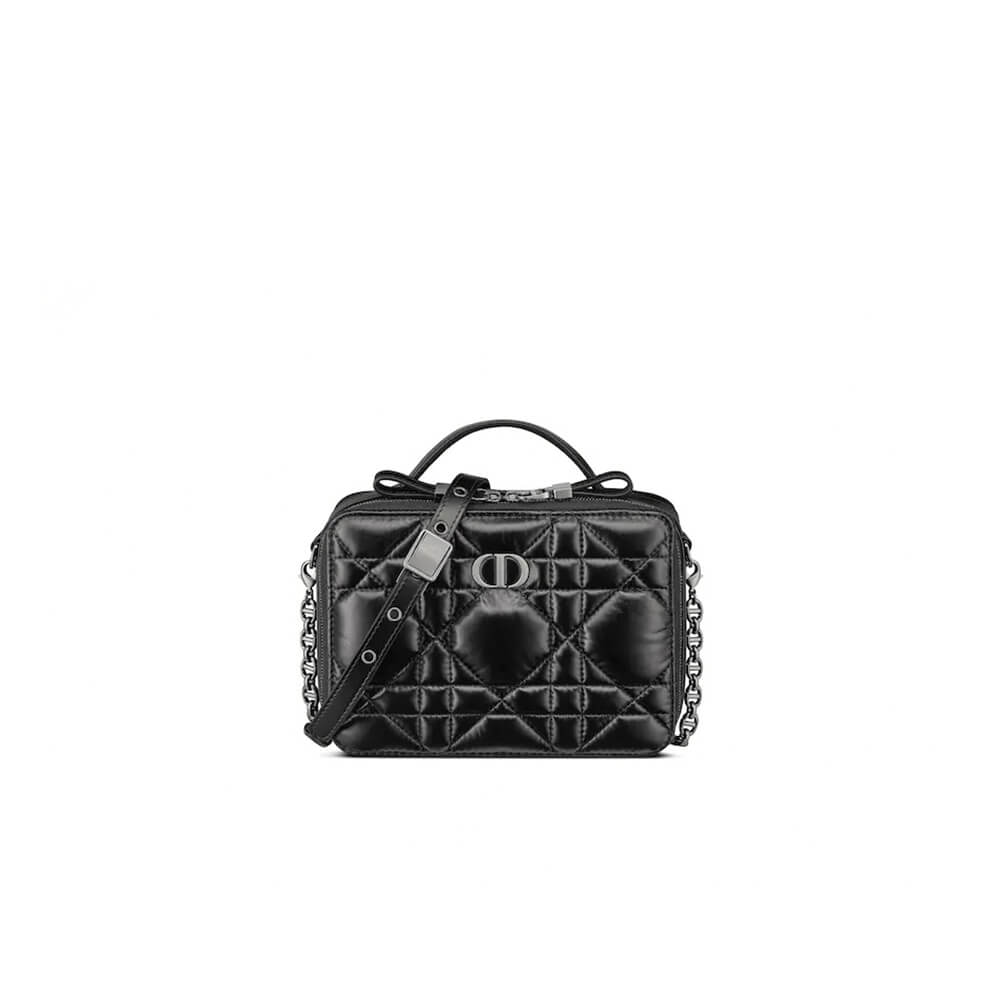 DIOR CARO BOX BAG WITH CHAIN