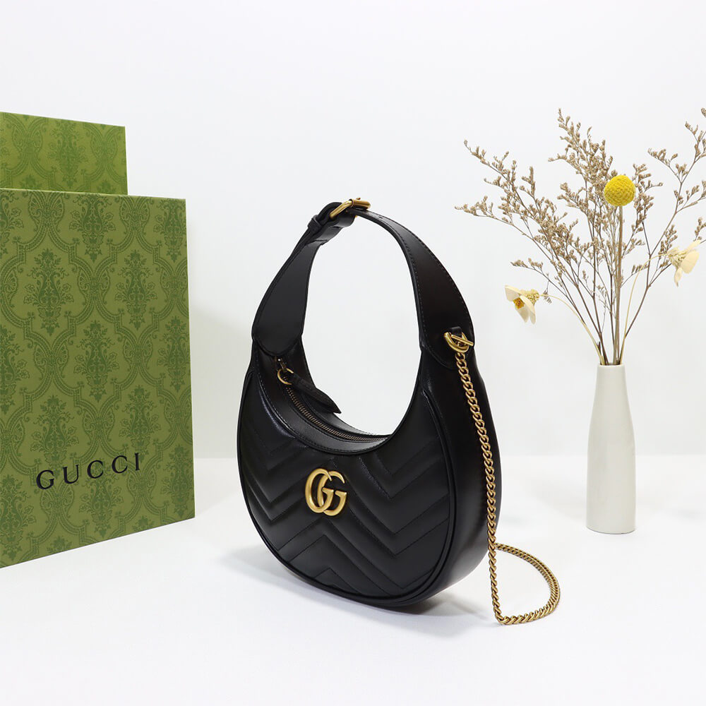 GG Marmont half-moon-shaped mini bag