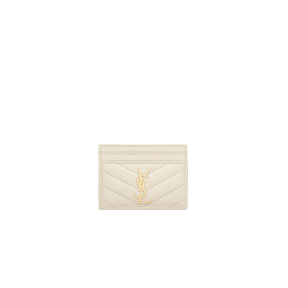 CASSANDRE MATELASSÉ CARD CASE IN GRAIN DE POUDRE EMBOSSED LEATHER