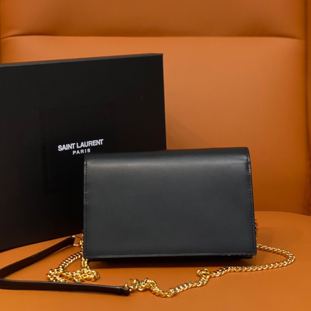 SAINT LAURENT BLACK ‘KATE’ SHOULDER BAG