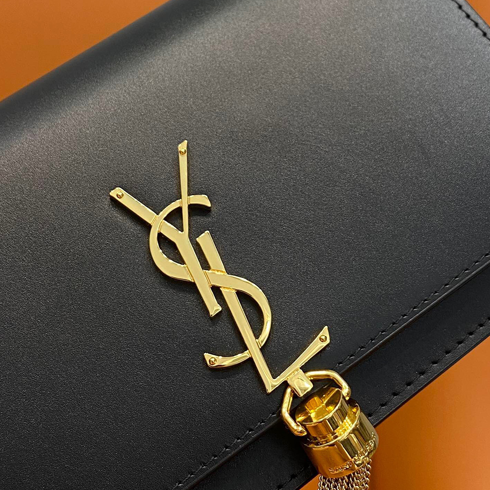 SAINT LAURENT BLACK ‘KATE’ SHOULDER BAG