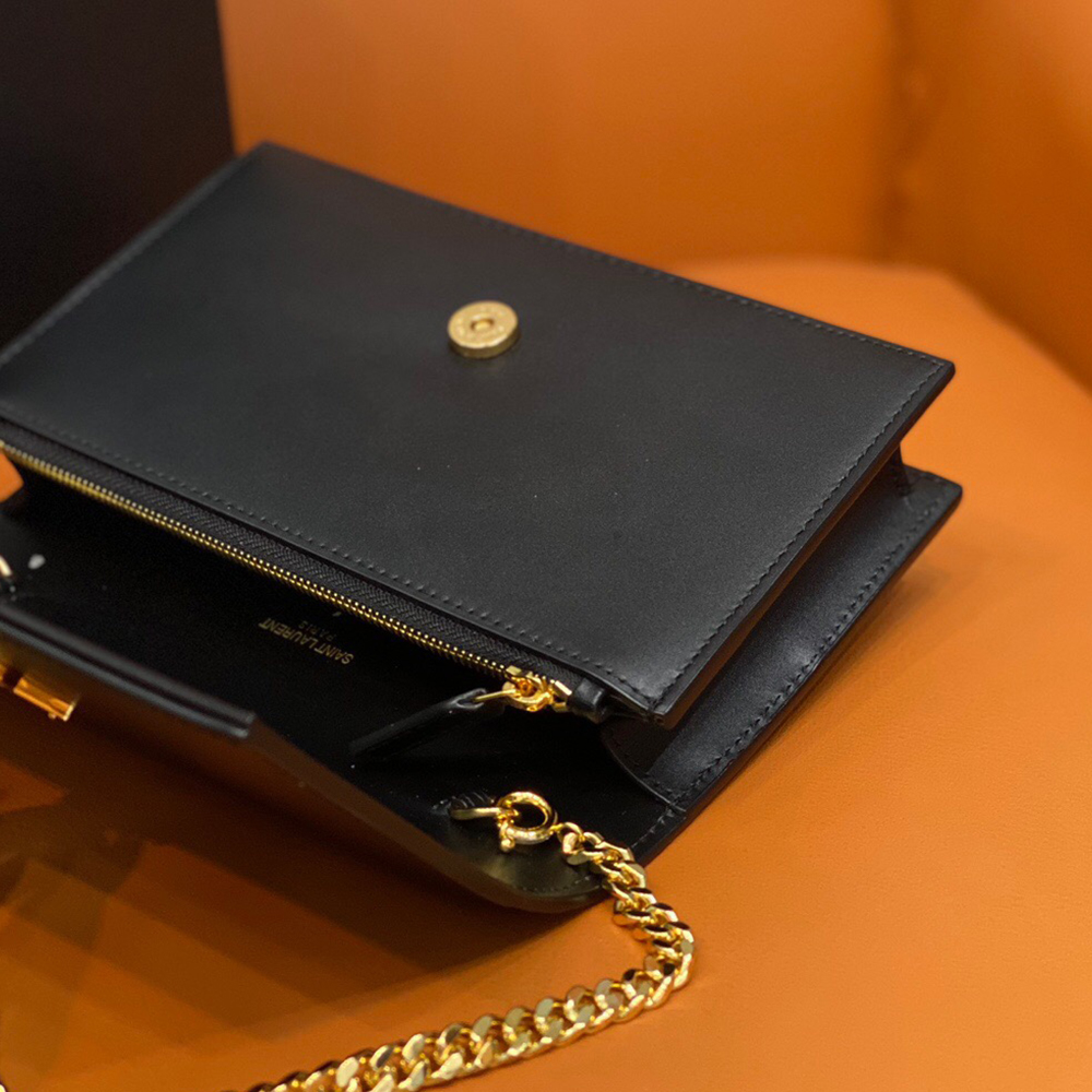 SAINT LAURENT BLACK ‘KATE’ SHOULDER BAG