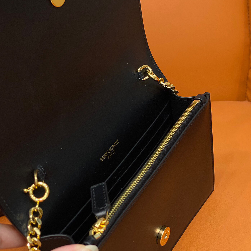 SAINT LAURENT BLACK ‘KATE’ SHOULDER BAG