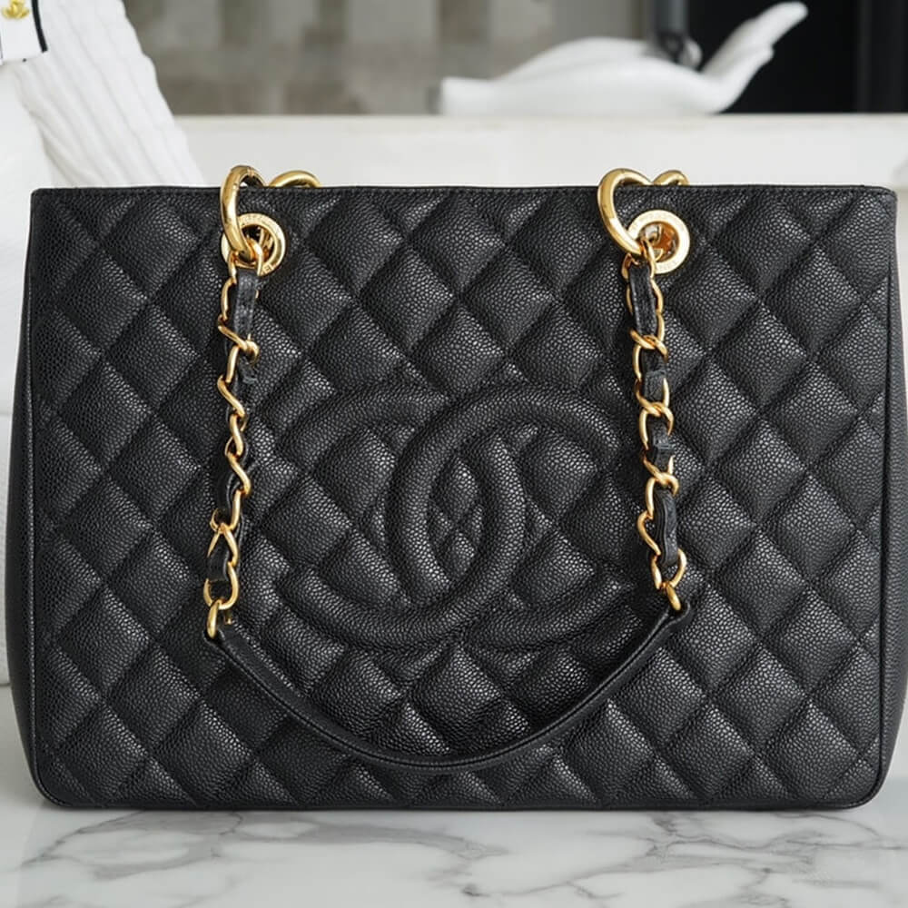 Chanel GST Grand Shopping Tote Black Caviar