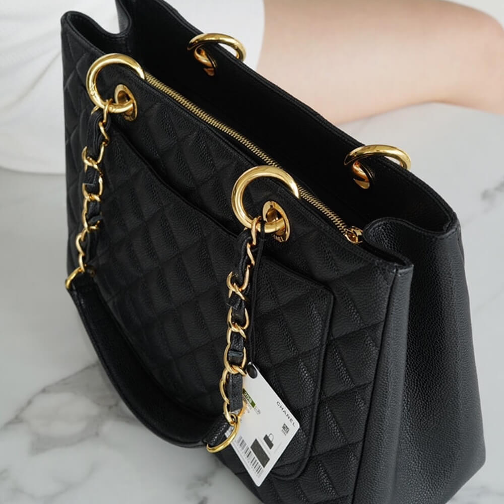 Chanel GST Grand Shopping Tote Black Caviar