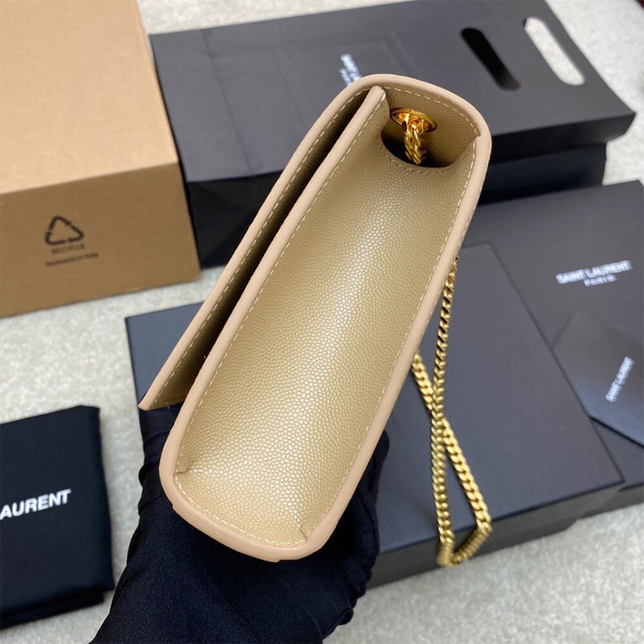 YSL kate medium in grain de poudre embossed leather